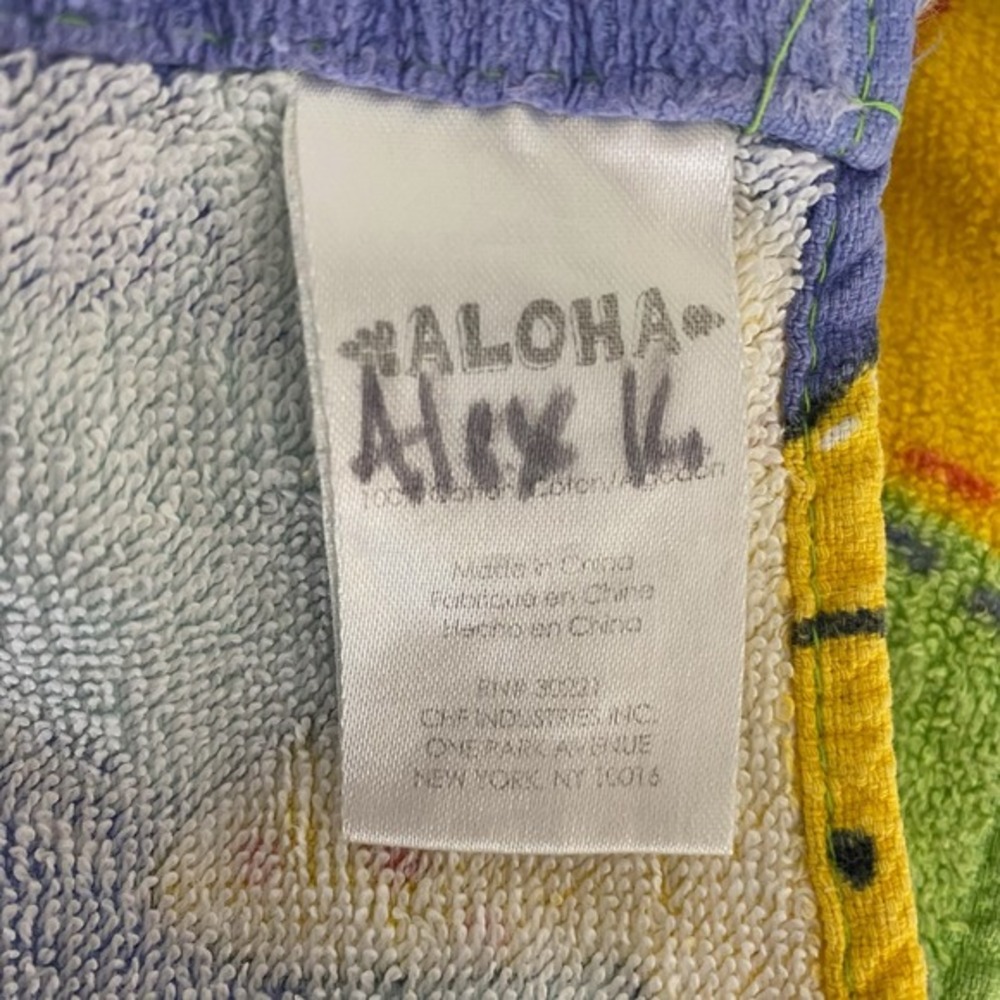 Vtg Aloha Beach Towel Colorful‎ Underwater Sea Animals Octopus Crab 100% Cotton - Picture 3 of 6
